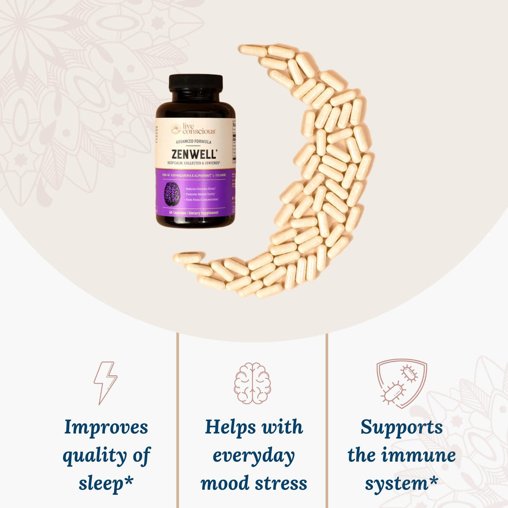 Ashwagandha root and L-Theanine close-up highlighting key ingredients
