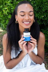 Live Conscious Beyond Collagen cap close-up shows capsule design for easy intake