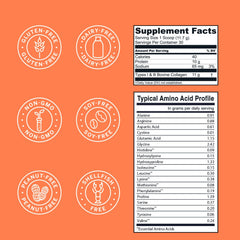 Shaker bottle with peach mango collagen, ready to blend into a drink