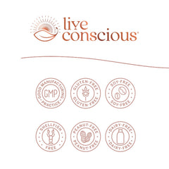 Live Conscious LiverWell bottle back label detailing formula for cleansing and metabolism