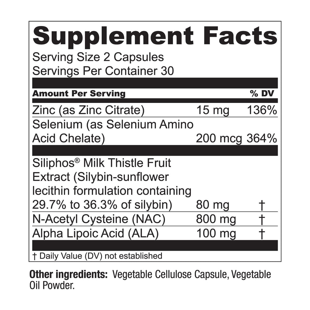 Live Conscious LiverWell capsules arranged for daily use with antioxidant support.