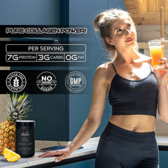 LIVE LGNDRY LABS collagen powder packaging label front — premium ingredients.