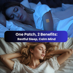 Live To Shine melatonin patch upper-arm placement for comfortable overnight wear.