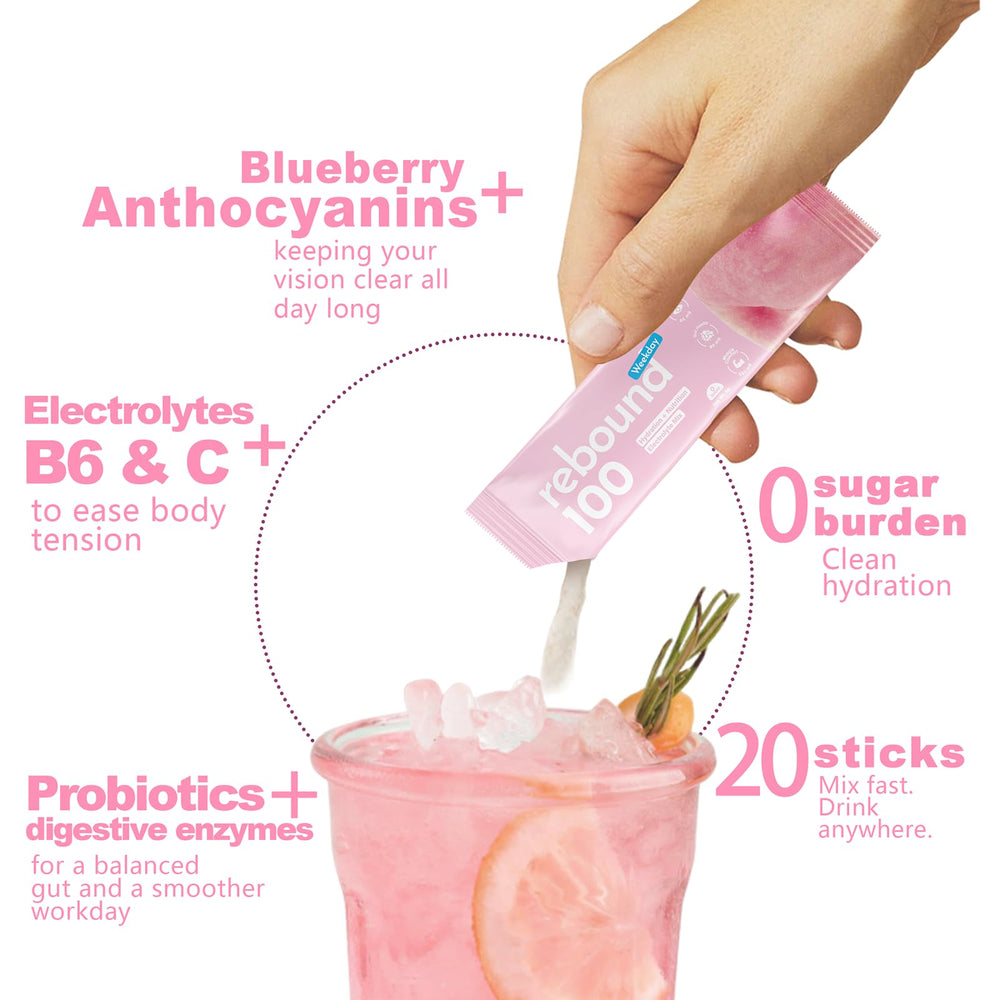 Liveen Rebound100 electrolyte blend restores essential minerals.