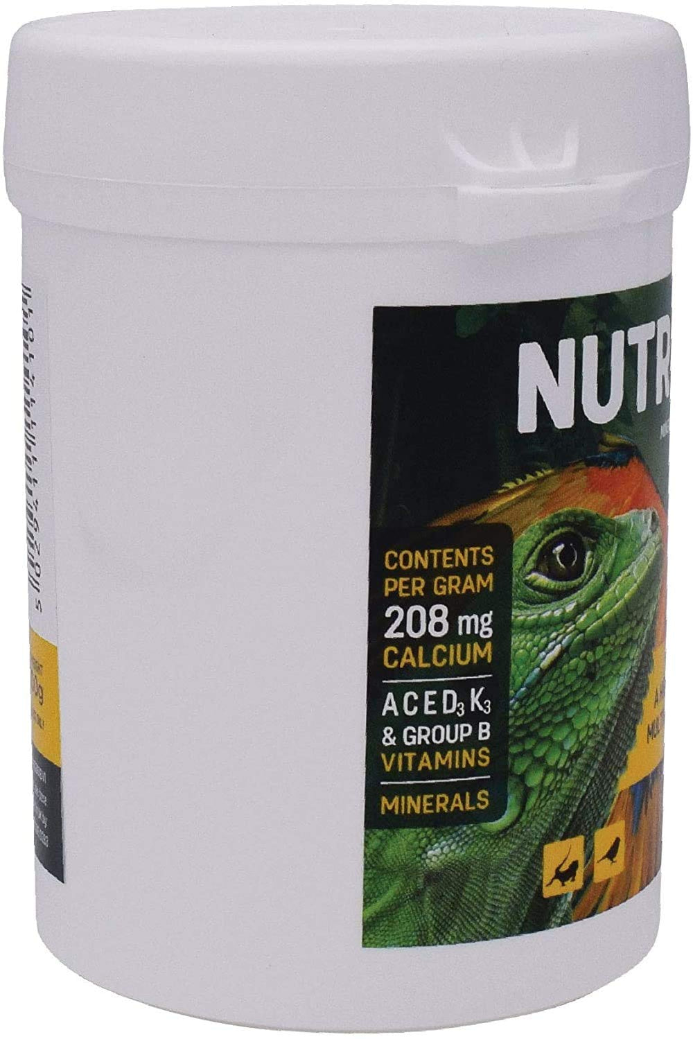 Livefoods-4-u Nutrobal multivitamin powder used on meals to support reptile nutrition