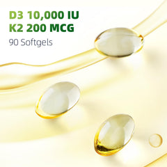 LIVEGIS D3 K2 softgels being poured from the bottle into a hand