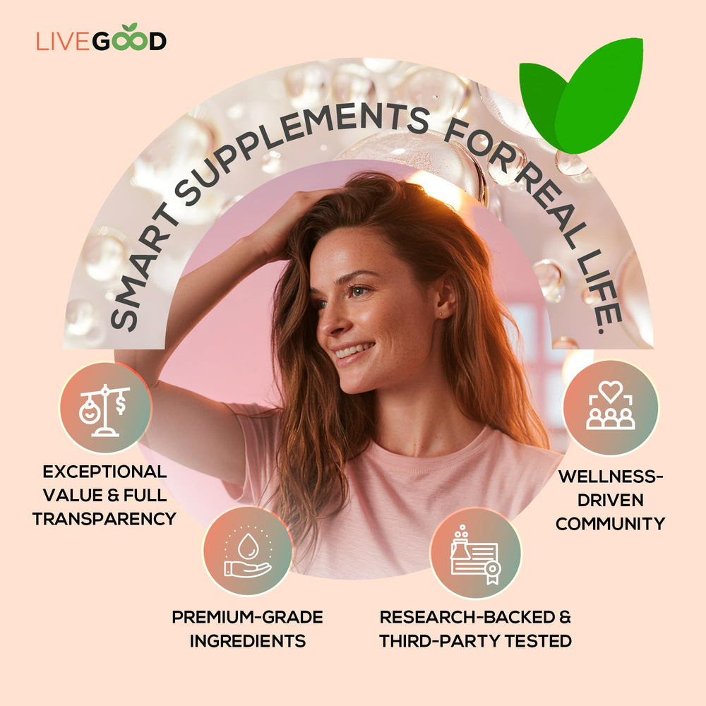 USA-made LiveGood Collagen Peptides with strict quality standards.
