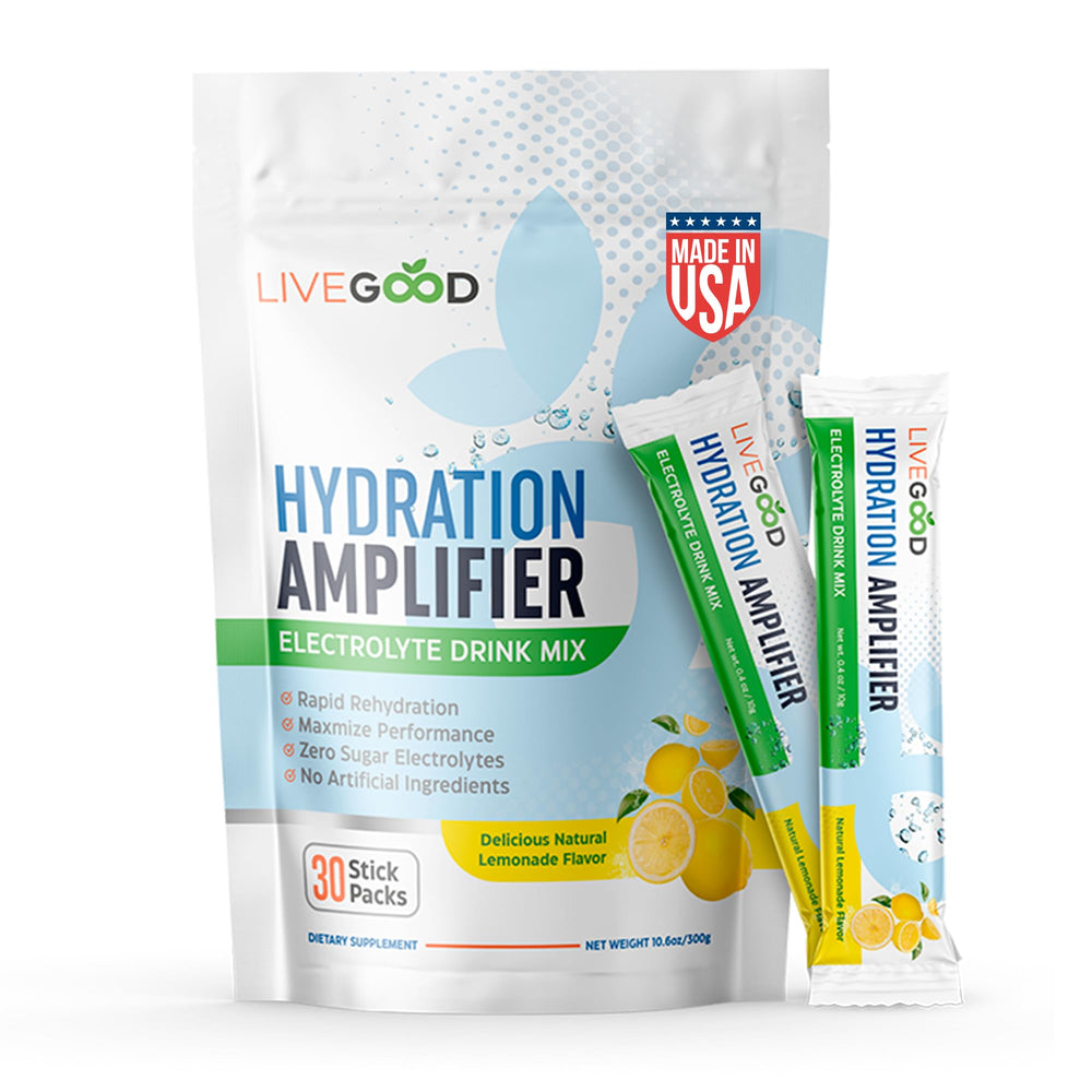 LIVEGOOD Hydration Amplifier Lemonade stick for quick hydration on the go.