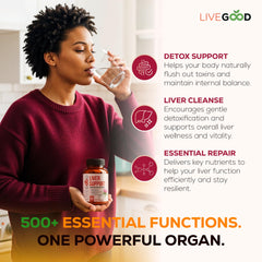 LIVEGOOD Liver Support with dandelion and turmeric signals natural detox and digestion support