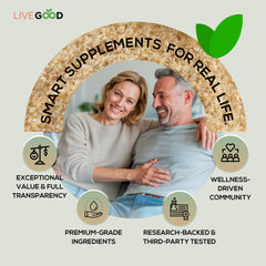 LiveGood Organic Fiber Powder packaging and branding on the label.