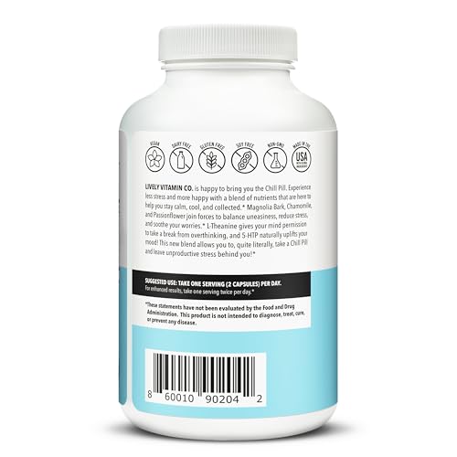 Chill Pill capsules in hand for daily calm