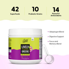 LIVELY VITAMIN CO probiotic blend in bowl signals gut-friendly support.