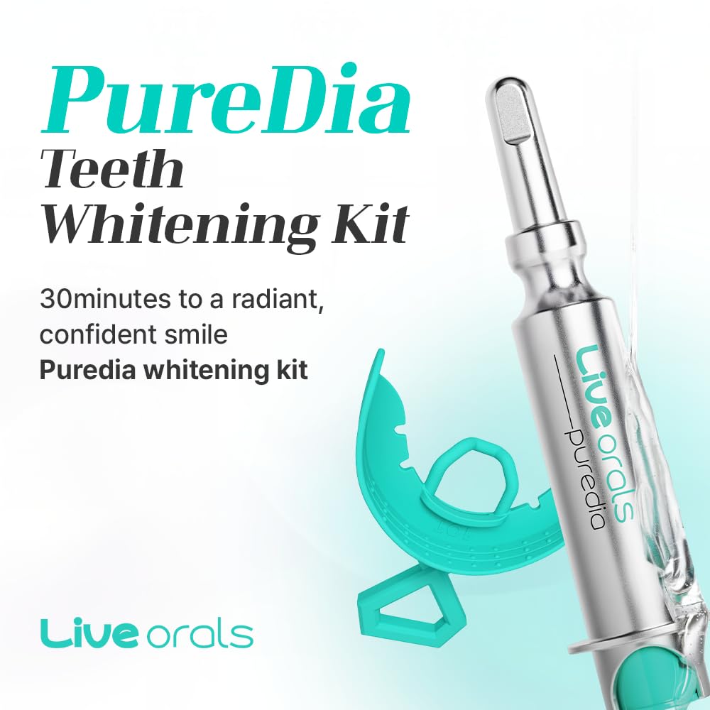 LiveOrals PureDia mouthpiece with ergonomic design for comfortable at‑home whitening