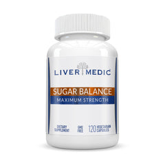 Liver Medic Blood Sugar Complex bottle front showcasing branding for daily wellness support