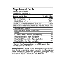 LIVERITE Liver Aid bottle back: dosage instructions and product details.
