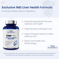 1MD LiverMD capsules closeup for easy daily use