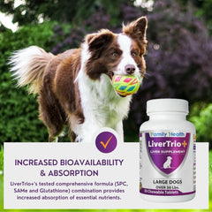 LiverTrio+ SAMe and Glutathione ingredients highlighted on packaging.