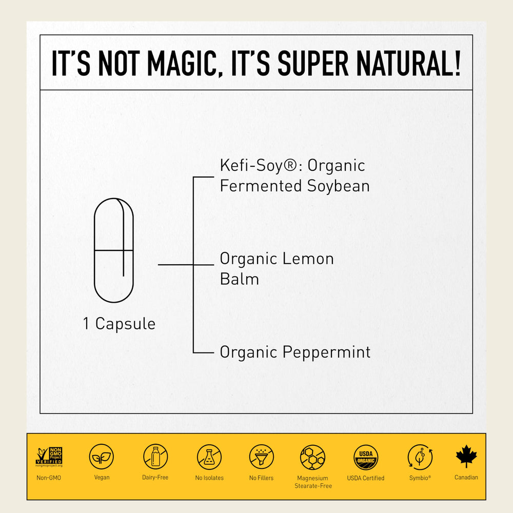 Living Alchemy Lemon Balm image suggests soothing herbs for relaxed digestion after meals