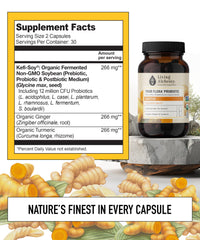 Living Alchemy Your Flora Probiotic Soothe capsules close-up for daily digestion support