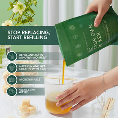 Living Good Candle Co Into the Forest refill option promotes sustainability