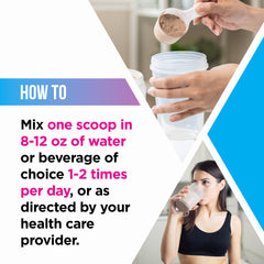 Livingood Daily chocolate collagen powder in smoothie glass for a versatile, nutrition-friendly blend