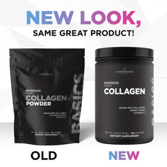 Glass with a prepared collagen shake made from Livingood Daily powder