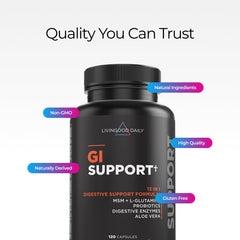 Livingood Daily Gut Cleanse label close-up reveals clean-label promise.