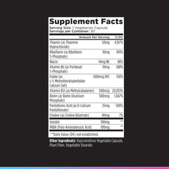 Livingood Daily Vitamin B Complex nightly routine setup with capsule and water.