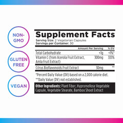 Livingood Daily Vitamin C bottle shows vegan, gluten-free, non-GMO credentials.