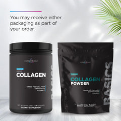 Livingood Daily collagen scoop showing serving size for daily protein support.