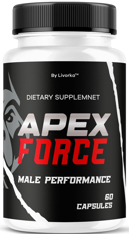 LIVORKA Apex Force bottle front view promoting daily vitality