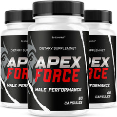 LIVORKA Apex Force bottle front view, premium daily multivitamin for men.