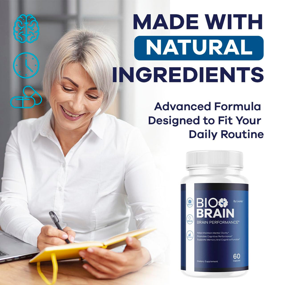 LIVORKA Bio Brain Capsules dosage scene emphasizes daily capsule count