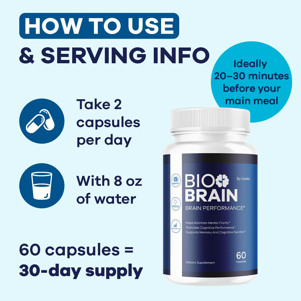 LIVORKA Bio Brain Capsules pour shot demonstrates easy capsule intake