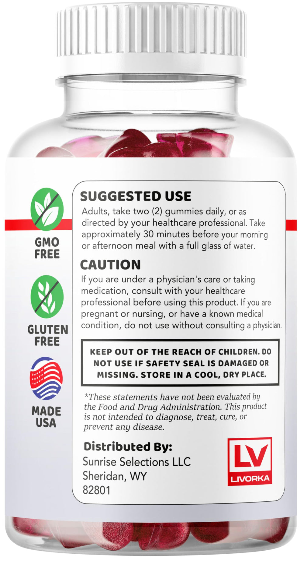 LIVORKA Bio XL Max daily-dose display suggests simple daily use.