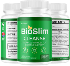 LIVORKA BioSlim Cleanse side-view capsule bottle on light background