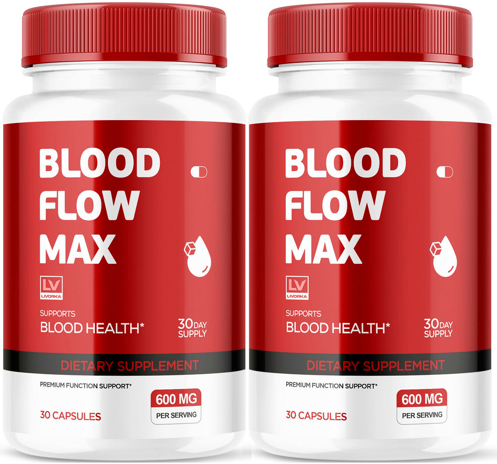 LIVORKA Blood Flow Max bottle in a two-pack set for daily wellness