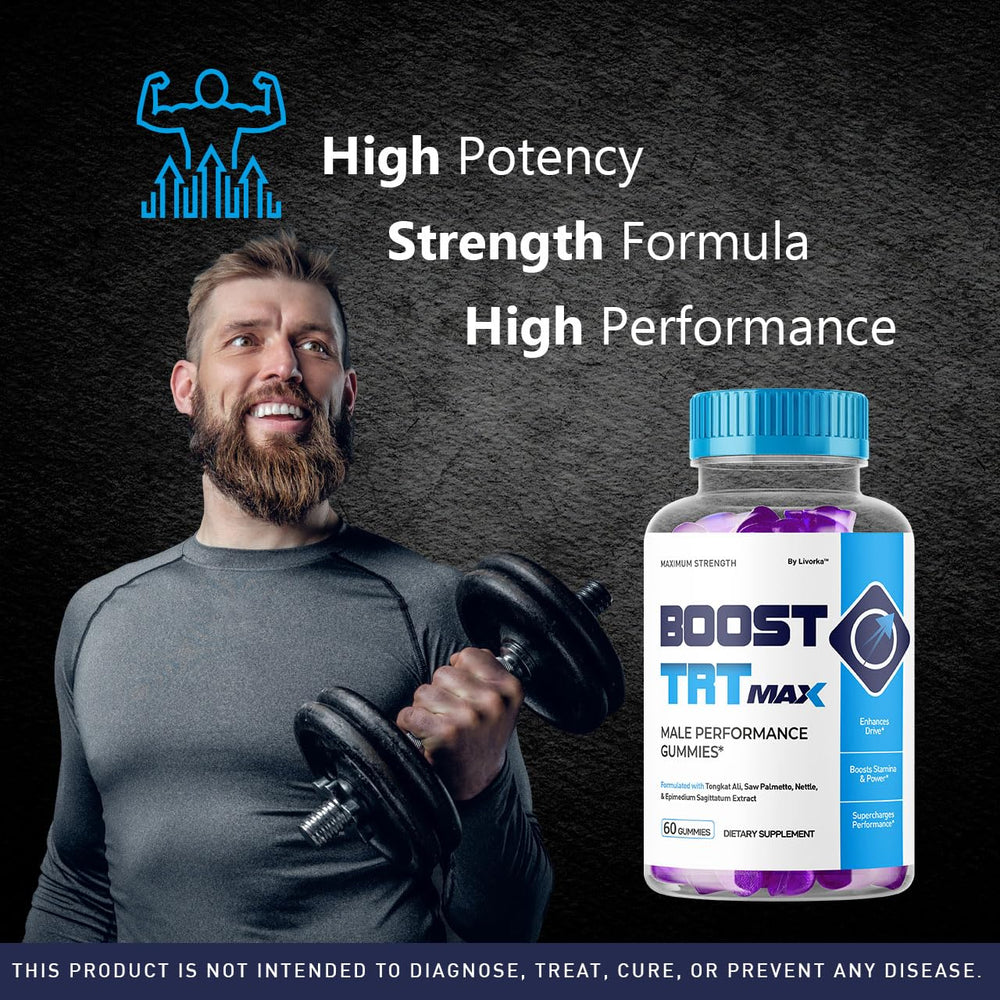 LIVORKA Boost TRT Max label detail displays the 1050 MG daily formula