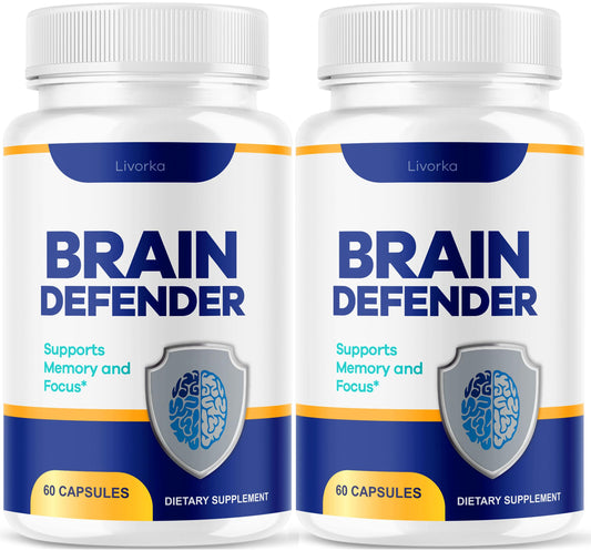 LIVORKA Brain Defender bottle pack supports daily cognitive focus and clarity.