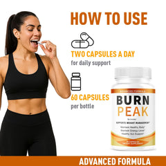 LIVORKA BurnPeak ingredients label highlighting natural components and transparent formulation.