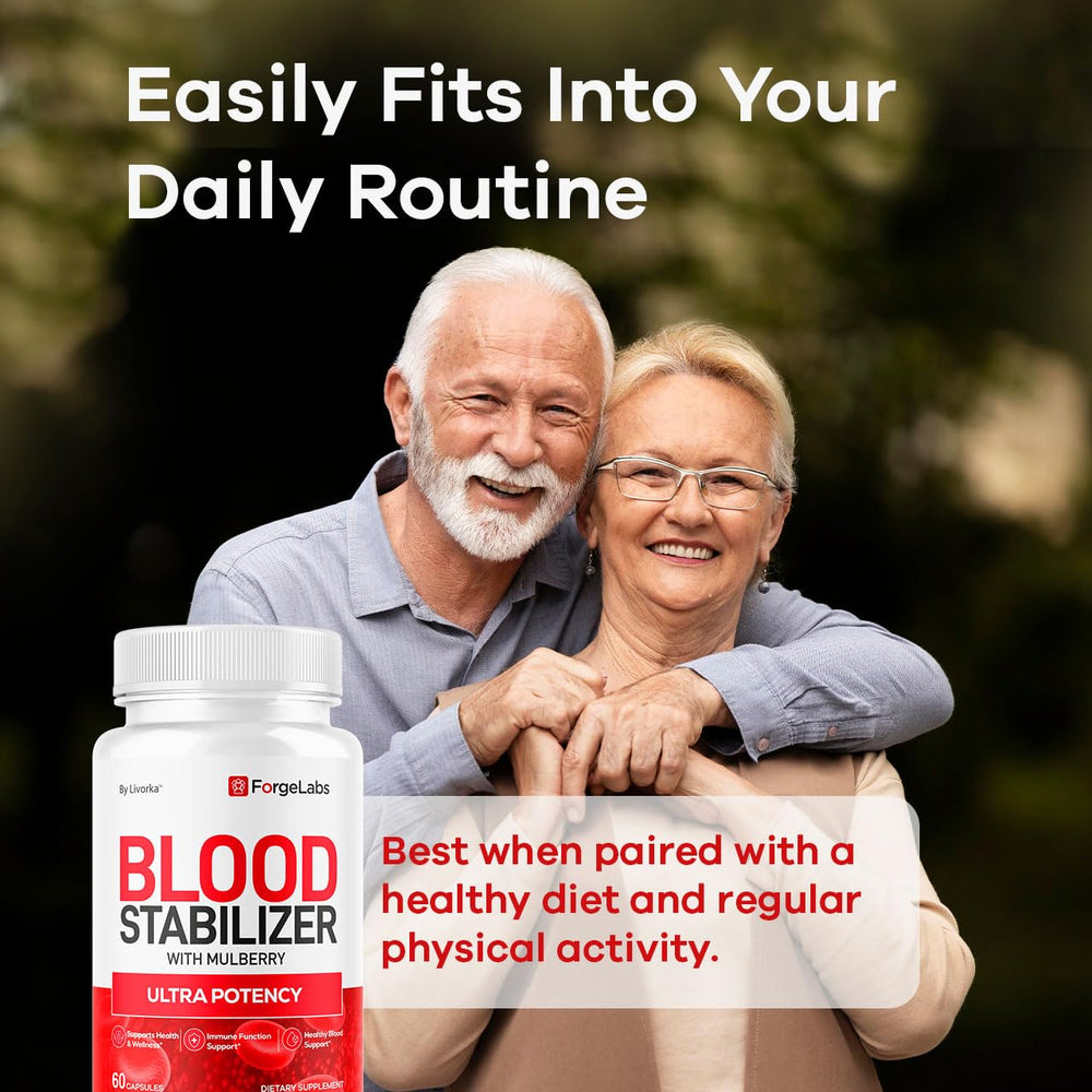 LIVORKA ForgeLabs Blood Stabilizer capsule close-up with smooth coating.