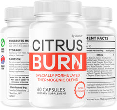 LIVORKA Citrus Burn Capsules three bottle set packaging for long term use