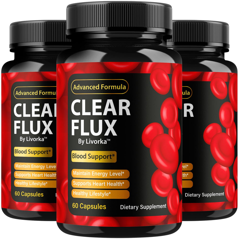 LIVORKA Clear Flux bottle front with 3-month supply for daily wellness.