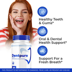 LIVORKA Dentpure Probiotics bottle label shows all-natural formula