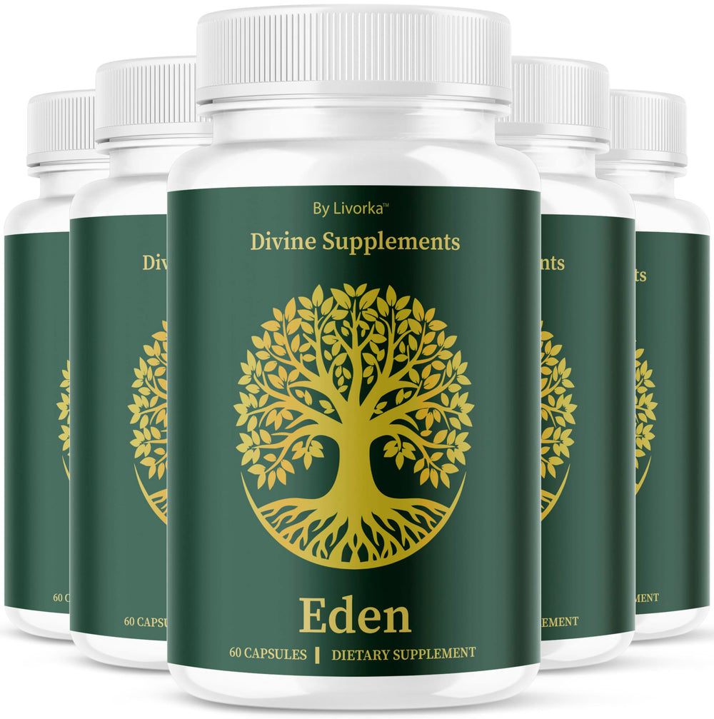 LIVORKA Eden Capsules bottle exterior, 300 capsules for daily wellness.