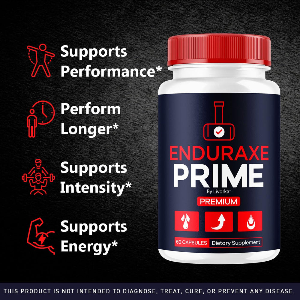 LIVORKA Enduraxe Prime pills back label detailing ingredients and usage