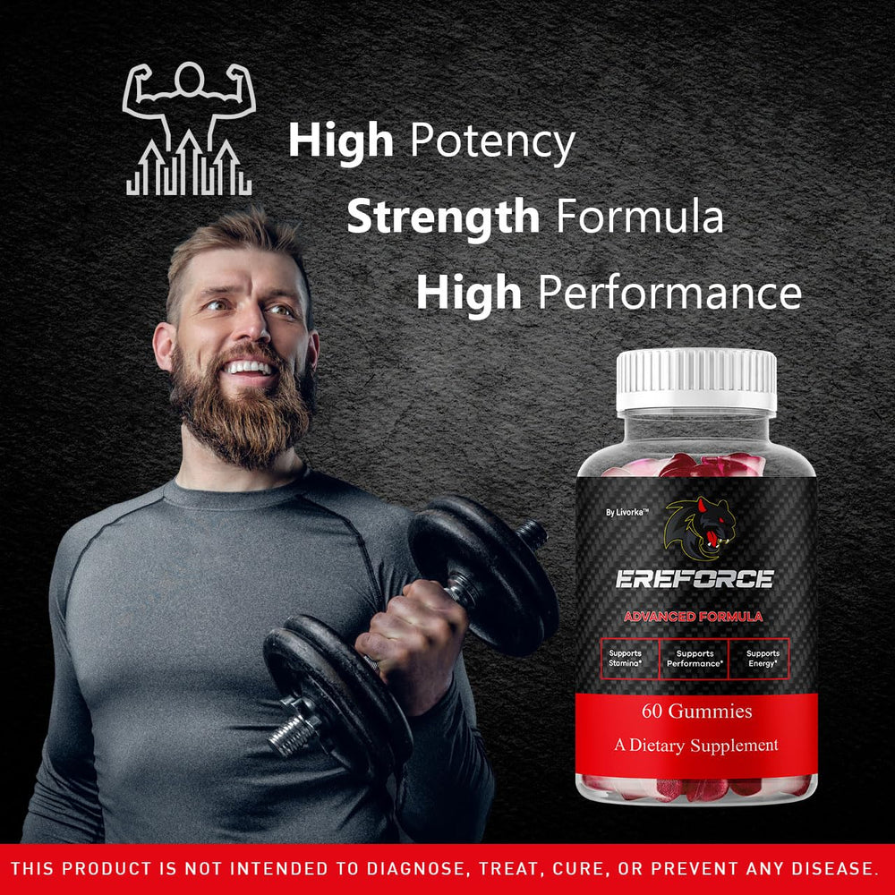 LIVORKA Ereforce Gummies top view highlights easy access.