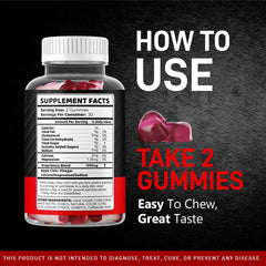 LIVORKA Ereforce Gummies back view lists directions for use.