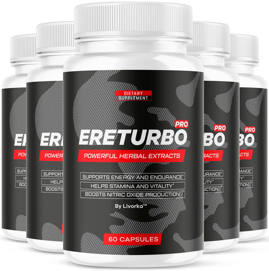 LIVORKA Ereturbo Pro pills bottle front for daily wellness support.