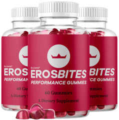 LIVORKA Eros Bites Gummies front bottle showing premium all-natural formula for daily wellness.